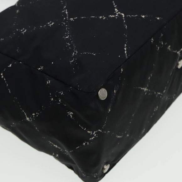 CHANEL Travel line Tote Bag Nylon Black CC Auth 81866 - Picture 10 of 16